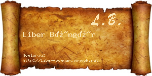 Liber Böngér névjegykártya
